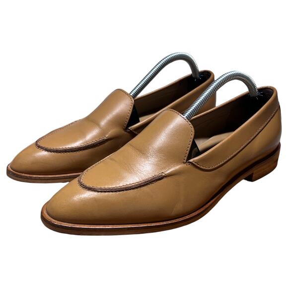 EVERLANE The Modern Leather Women's 37/US 6.5 Loafer Camel Preppy Made in Italy - Picture 2 of 13